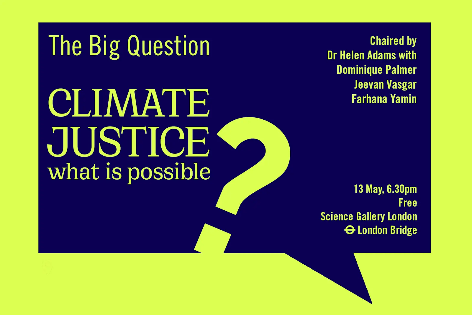 Free External Event: Climate Justice: What is possible?