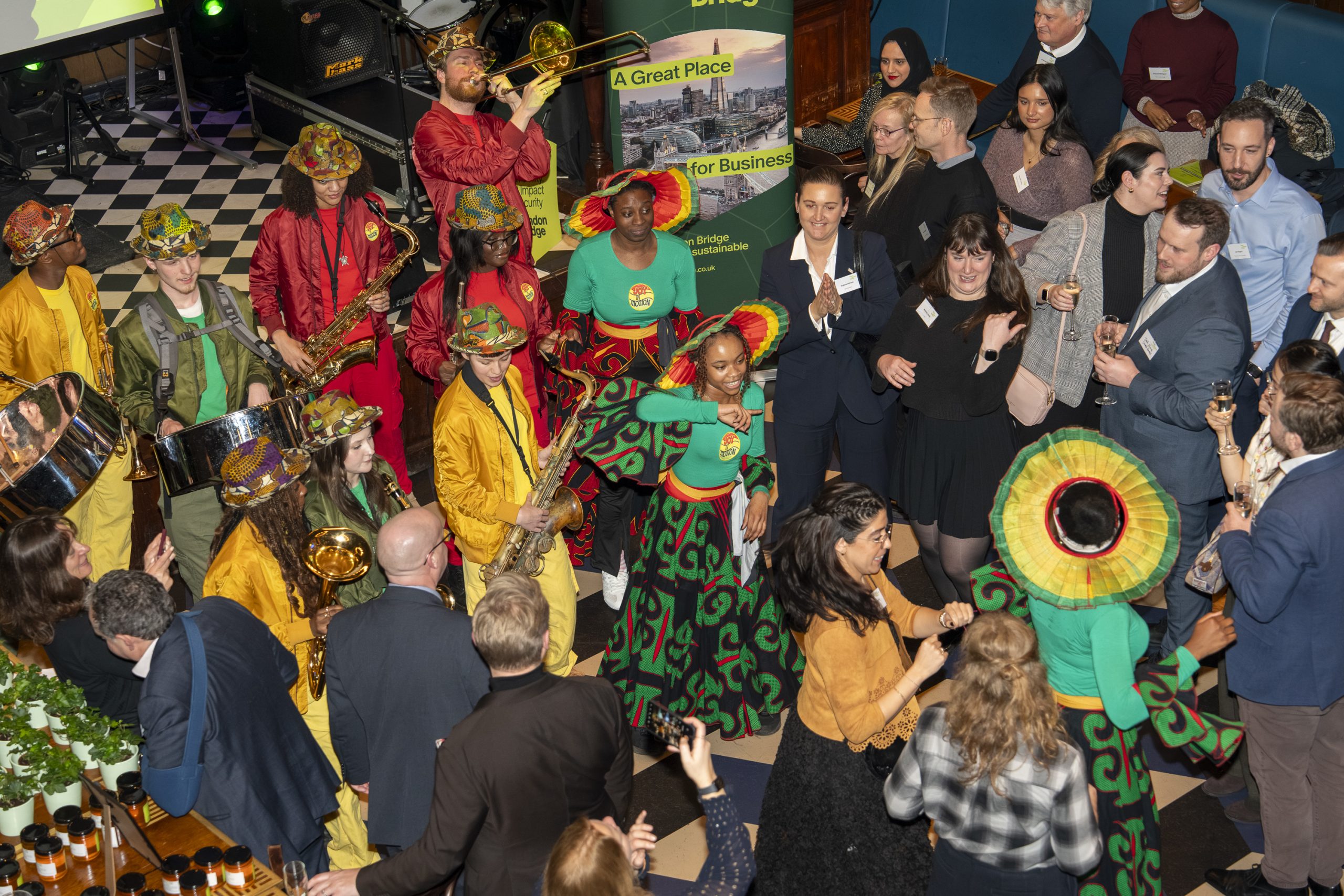 London youth organisation Kinetika Bloco opened the awards with vibrant carnival sound and dance.