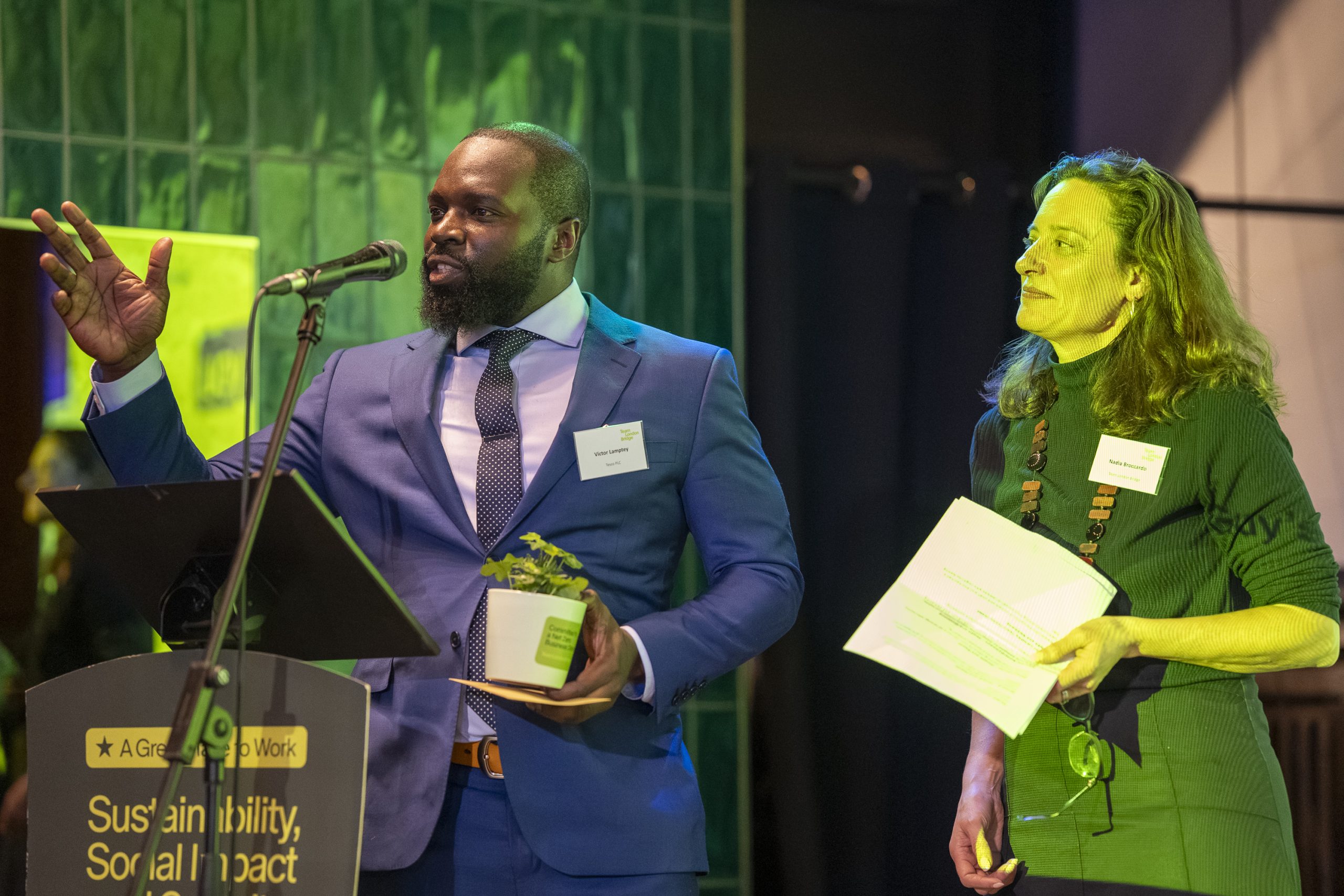 Recognised for Health & Wellbeing, Victor Lamptey brightens shoppers’ days at Tooley Street Tesco with his positivity and encouragement.