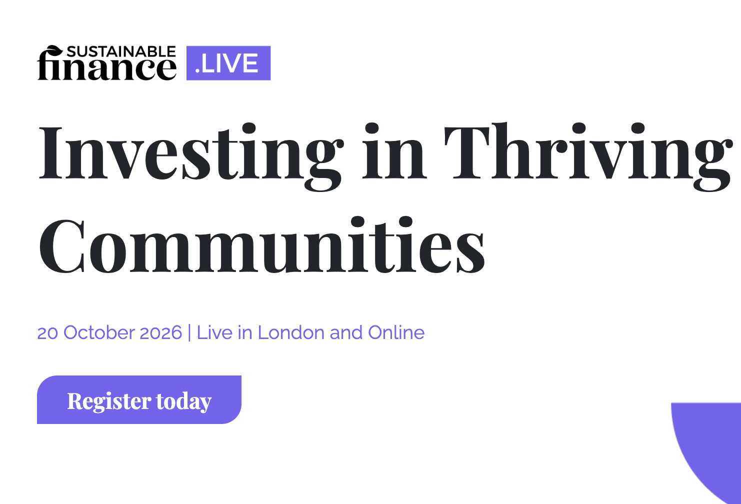 Investing in Thriving Communities with Sustainable Finance
